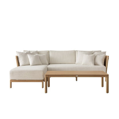 Panarea Indoor and Outdoor Wicker 4-Seater Chaise Lounge Set