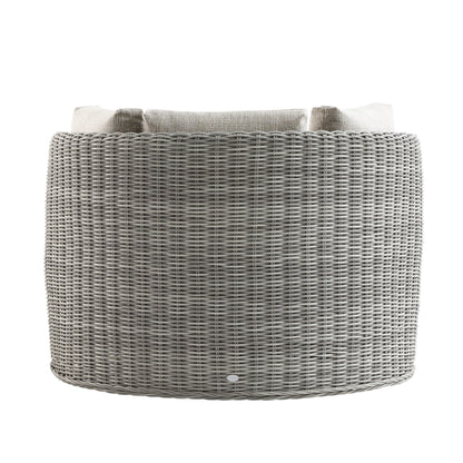 Bellagio Round Wicker Swivel Daybed, Light Grey