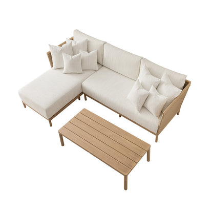 Panarea Indoor and Outdoor Wicker 4-Seater Chaise Lounge Set