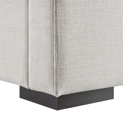 Antoine Side-Opening Ottoman Bed with Storage, Ivory Linen Blend