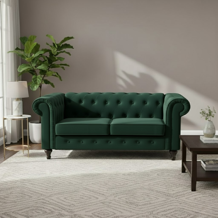 2-Seater Chesterfield Sofa – KD Velvet
