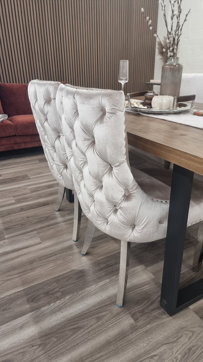 Kensington dining chair with deep button back