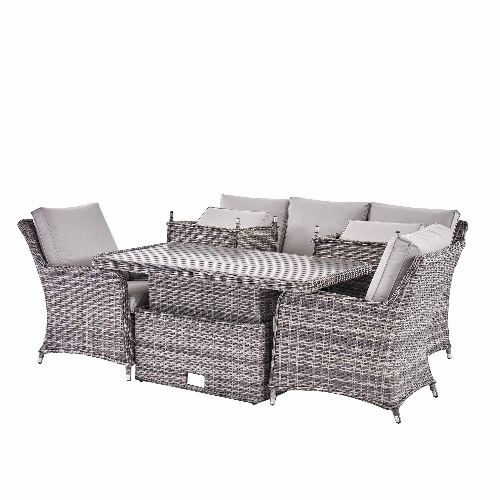 Garden Furniture Cover for Hampshire 7-Seater Round Wicker Rattan Outdoor Sofa Set
