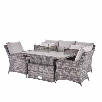 Garden Furniture Cover for Hampshire 7-Seater Round Wicker Rattan Outdoor Sofa Set