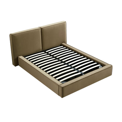 Claudine Ottoman Bed with Storage, Hazelnut Velvet