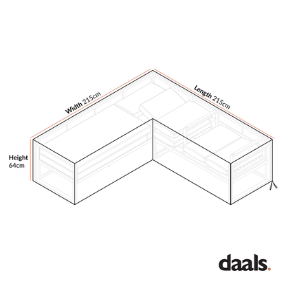 Garden Furniture Cover for Albany Aluminium Corner Outdoor Sofa Set
