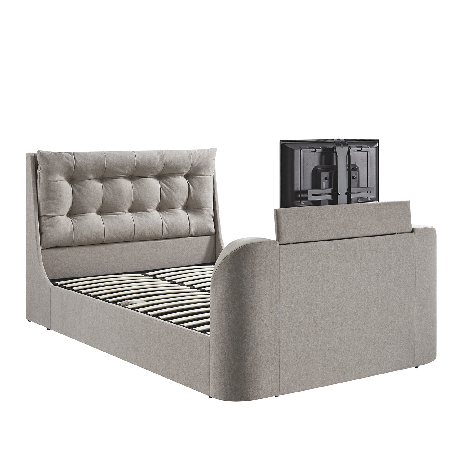 Hadley Stone Fabric TV Bed with Ottoman Storage