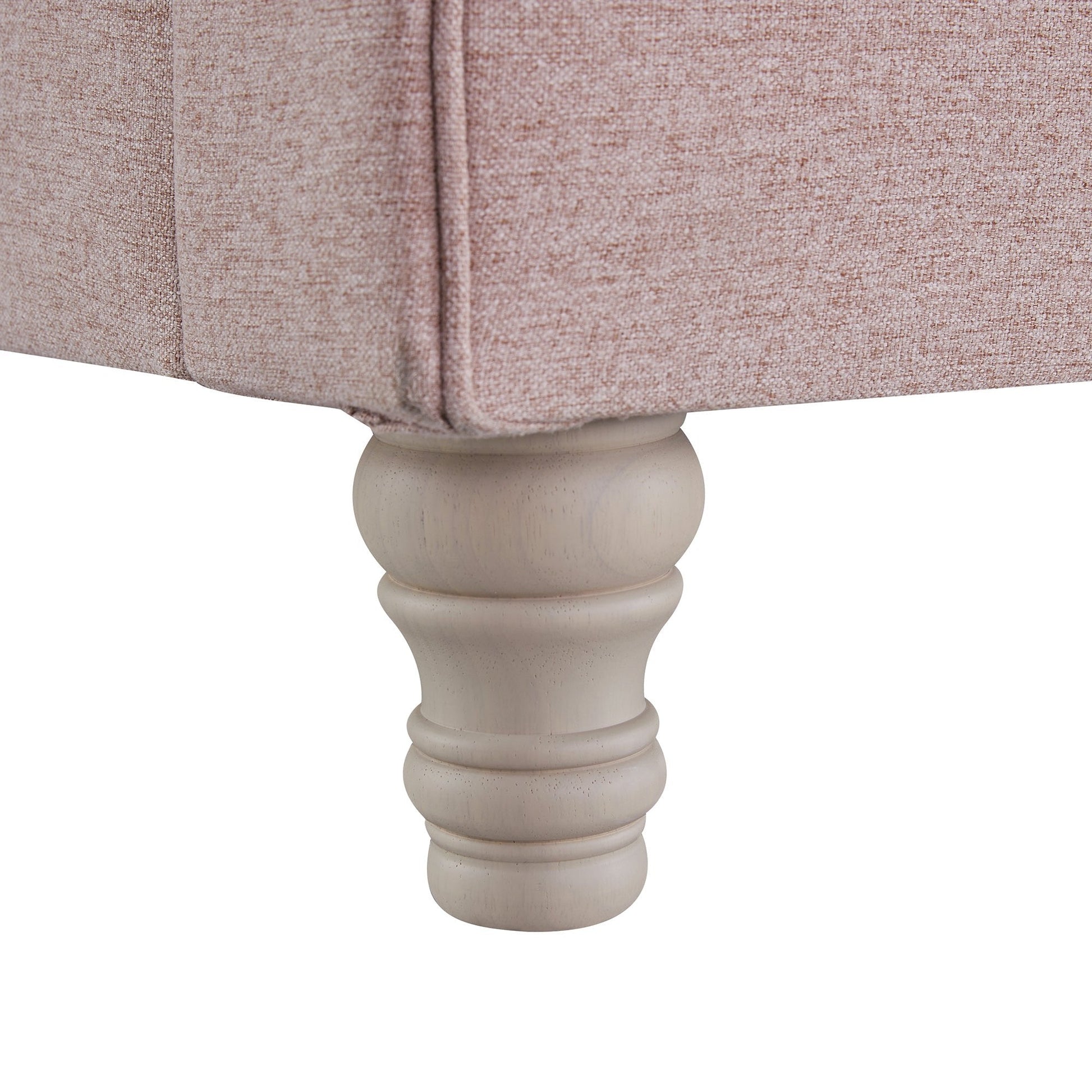 Porchester Ottoman Bed with Storage, Sleigh, Rosewater Pink Fabric