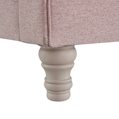 Porchester Ottoman Bed with Storage, Sleigh, Rosewater Pink Fabric