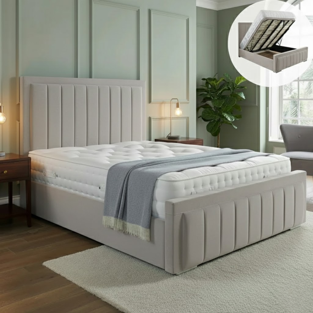 Florence Ottoman Bed with Storage - Optional Mattress