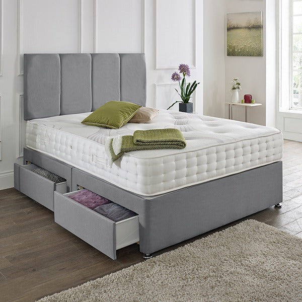Zanzibar headboard Divan Set - Choice of Mattress & Optional Storage