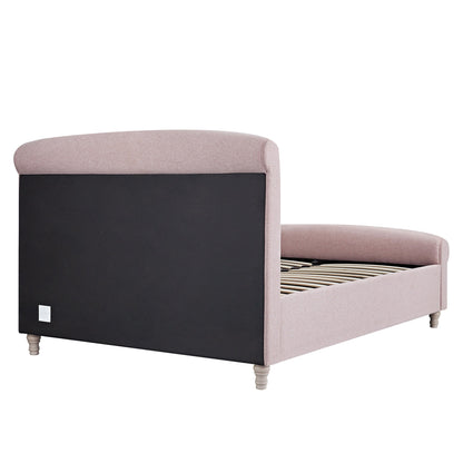 Porchester Ottoman Bed with Storage, Sleigh, Rosewater Pink Fabric