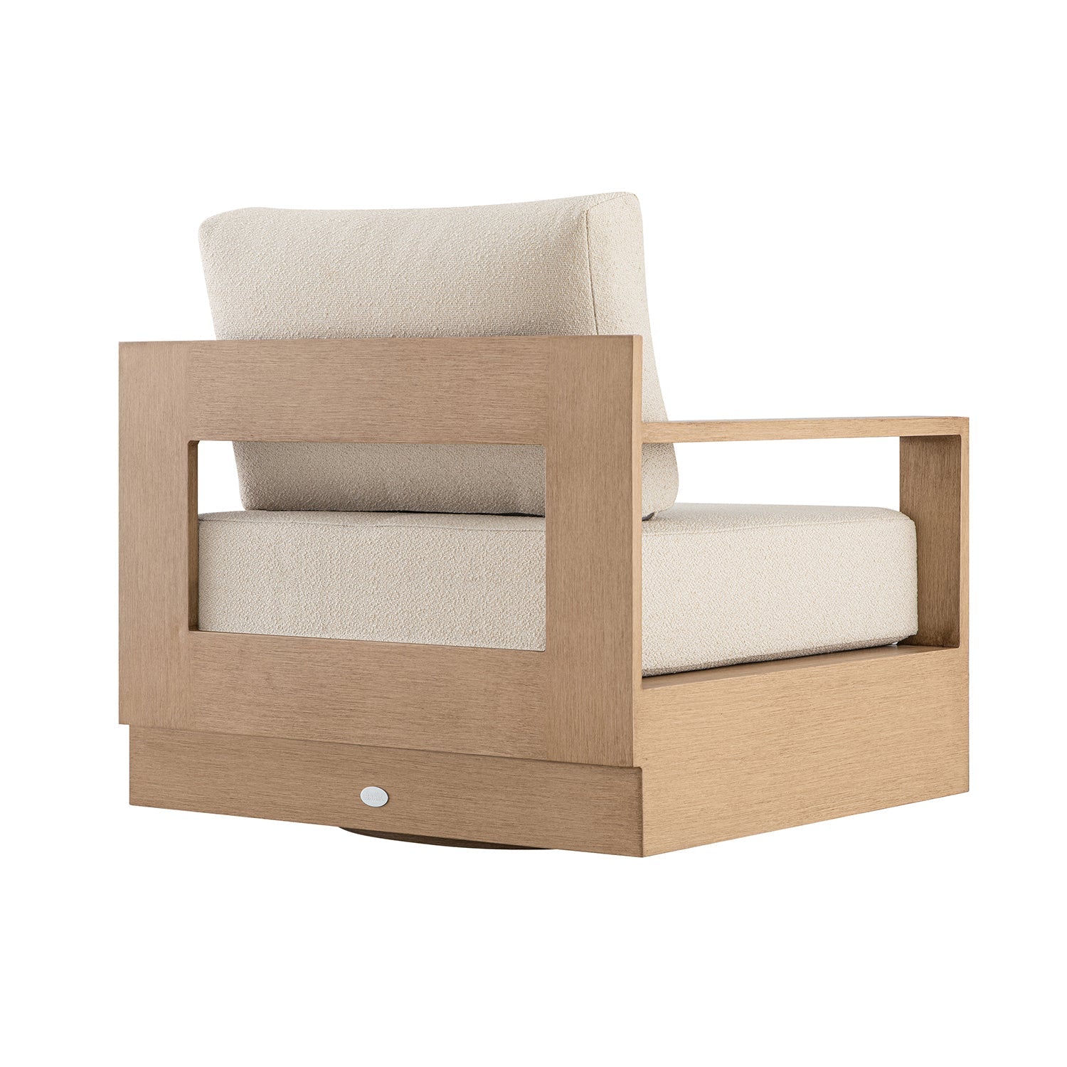 Jardin Aluminium Outdoor Swivel Armchair, Natural