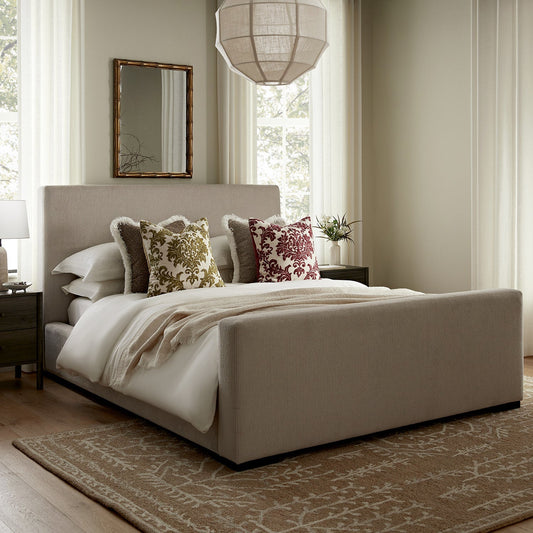 Antoine Side-Opening Ottoman Bed with Storage, Soft Beige Chenille