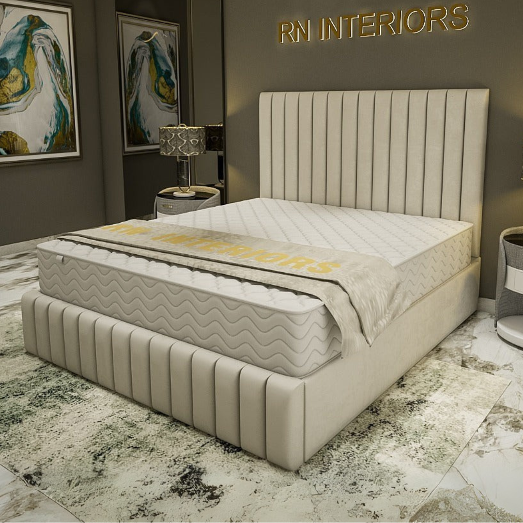 Small Double Bed Frame - Amelia Plush Velvet Bed Frame