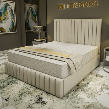 Small Double Bed Frame - Amelia Plush Velvet Bed Frame