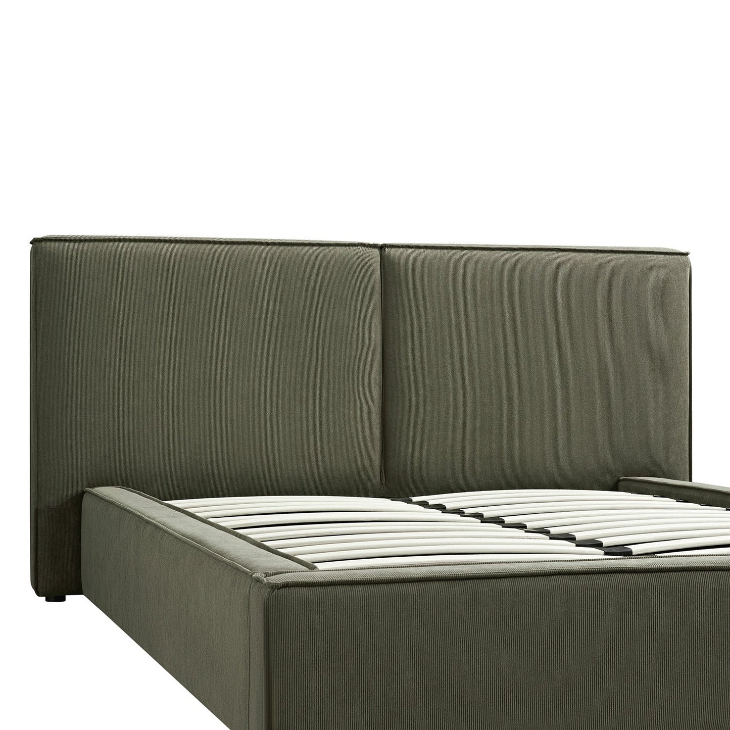 Claudine Ottoman Bed with Storage, Moss Green Corduroy