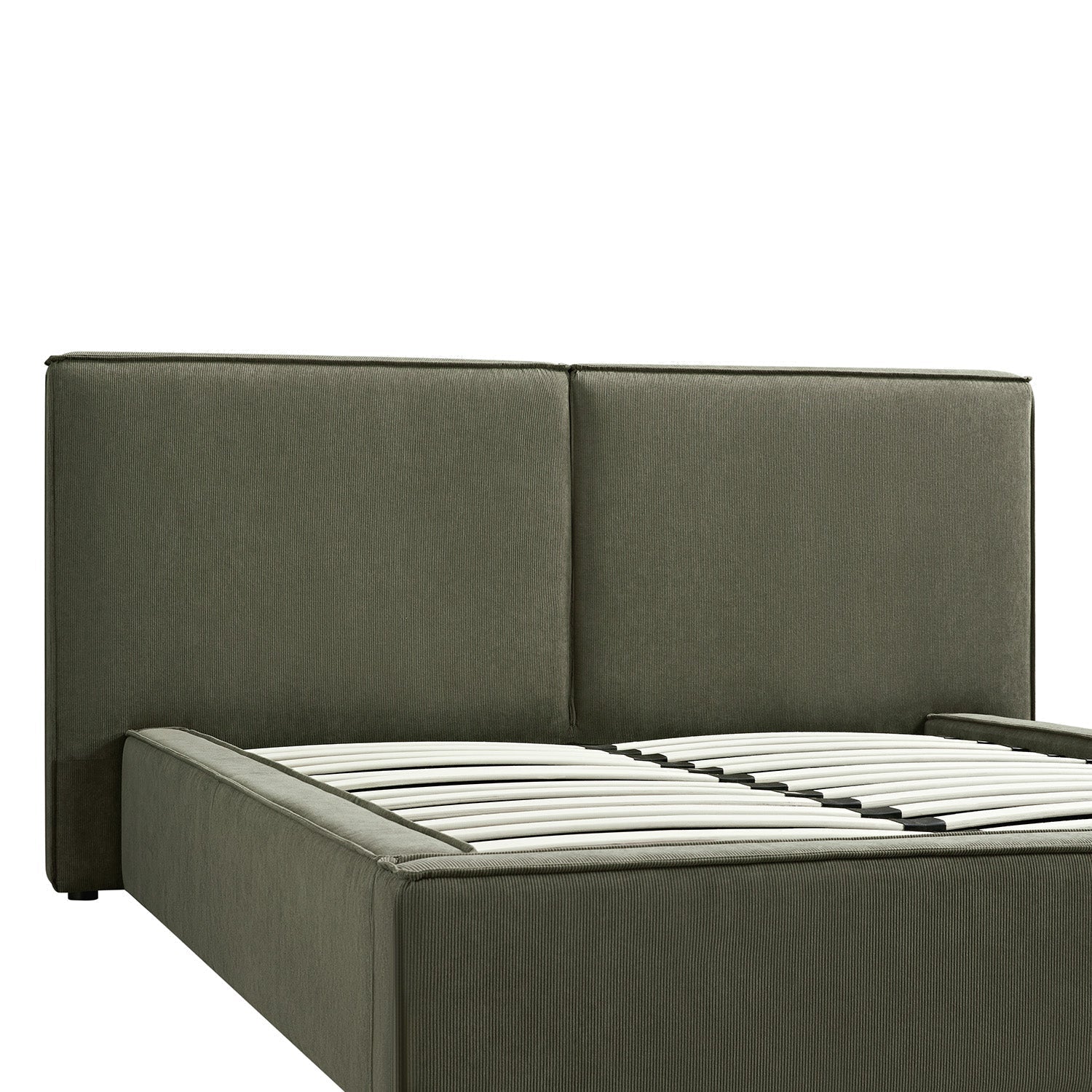 Claudine Ottoman Bed with Storage, Moss Green Corduroy