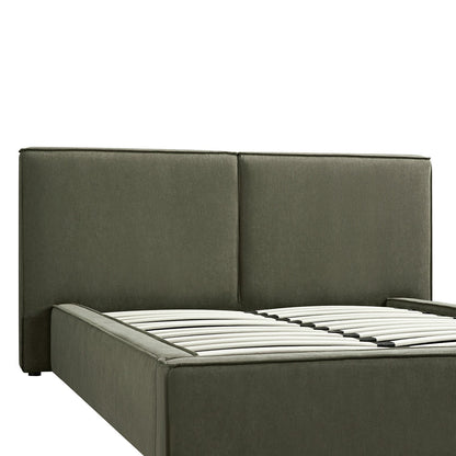 Claudine Ottoman Bed with Storage, Moss Green Corduroy