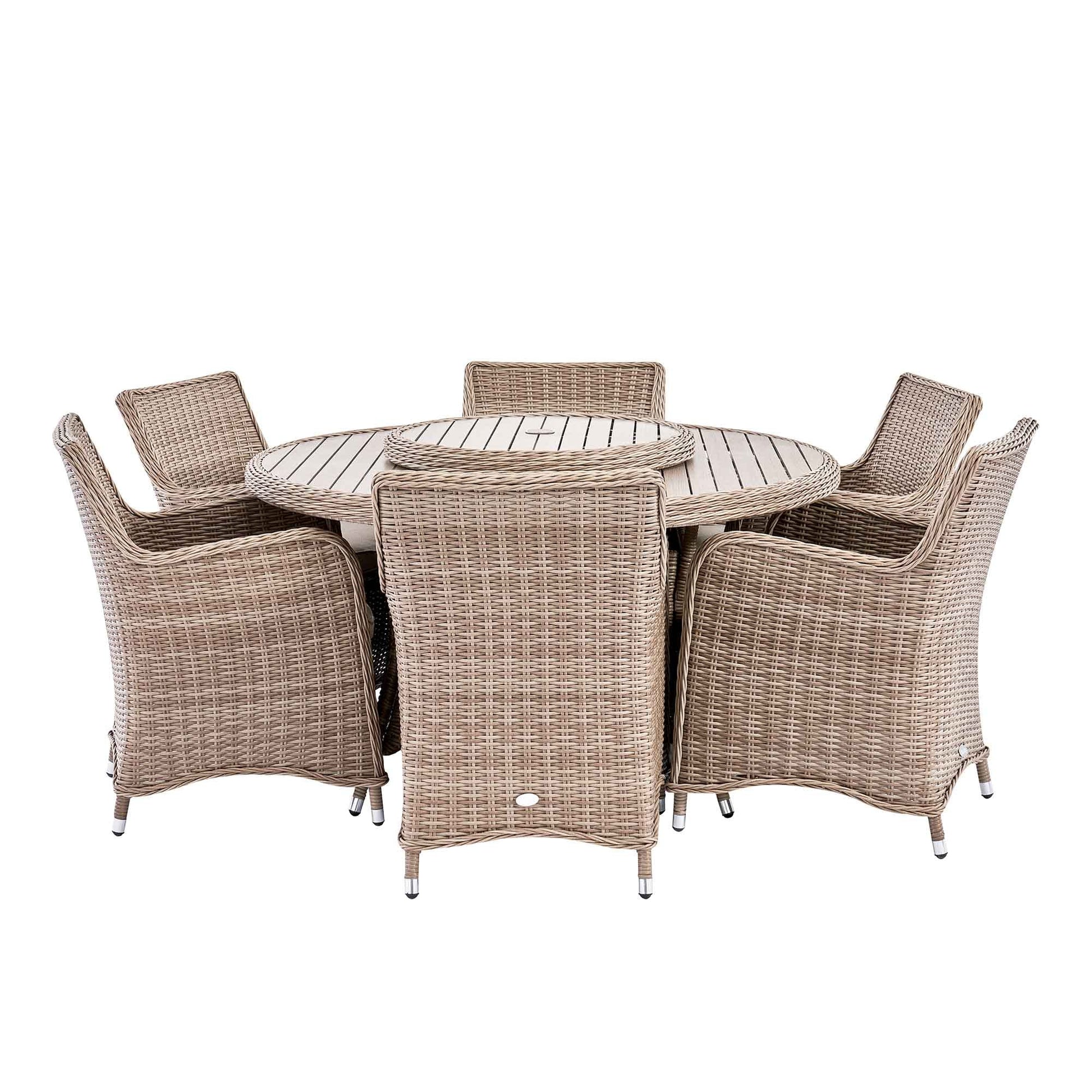 Garden Furniture Cover for Hampshire 6-Seater Round Wicker Rattan Dining Set