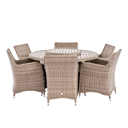 Garden Furniture Cover for Hampshire 6-Seater Round Wicker Rattan Dining Set