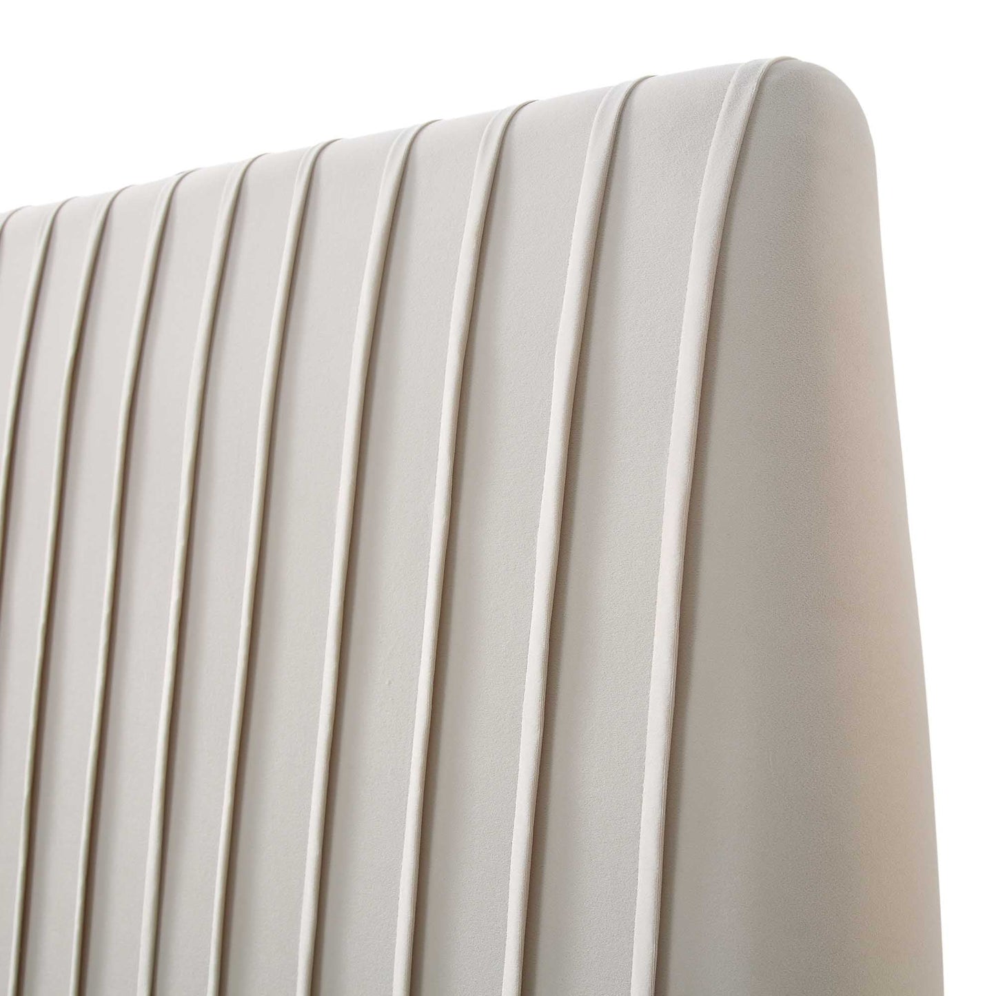 Helia Pleated Ottoman Bed with Storage, Champagne Velvet