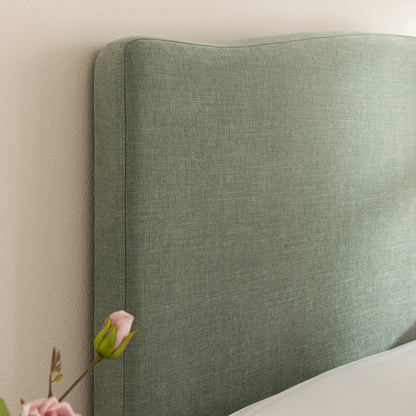 Chilworth Upholstered Ottoman Bed with Storage, Water Green Chenille