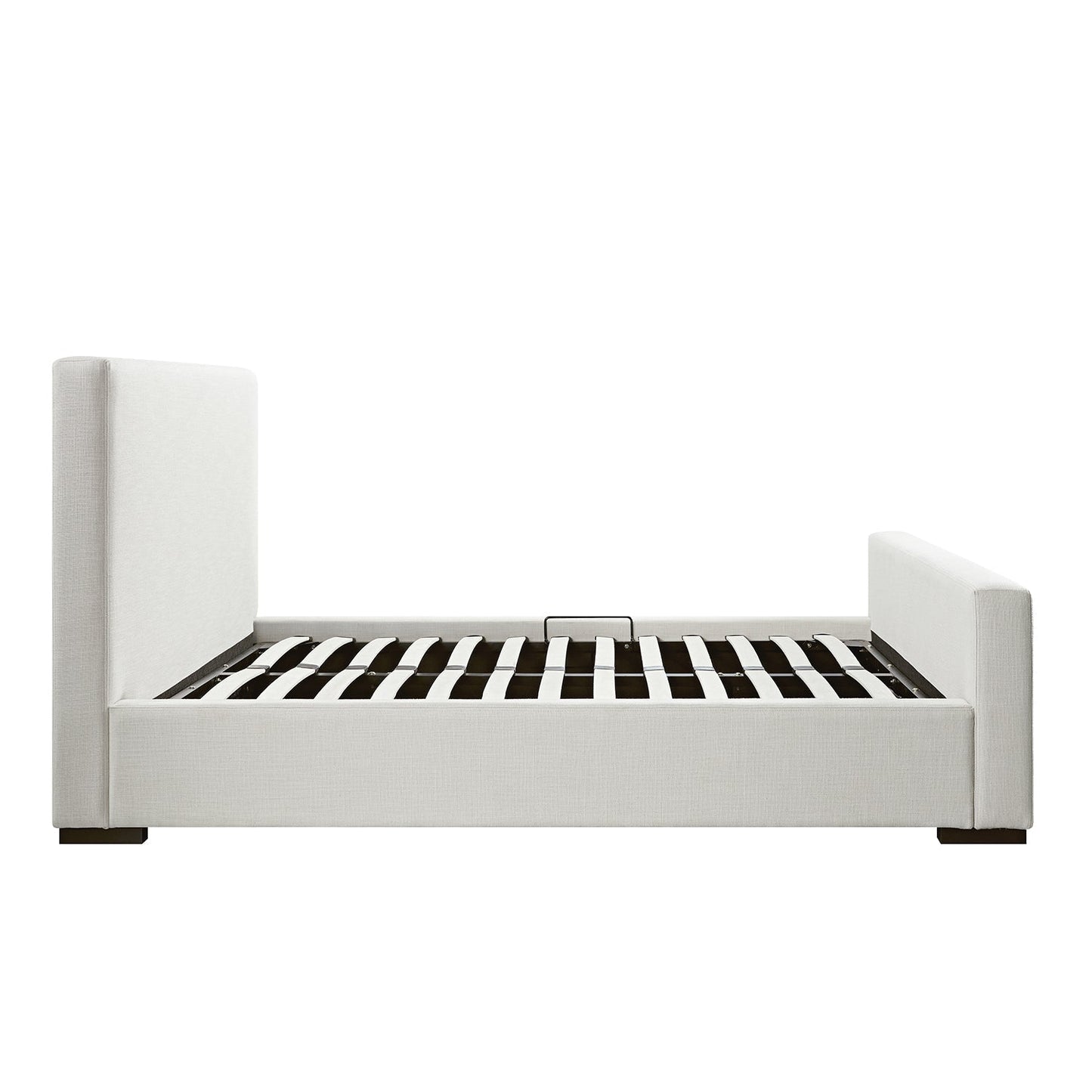 Antoine Side-Opening Ottoman Bed with Storage, Ivory Linen Blend