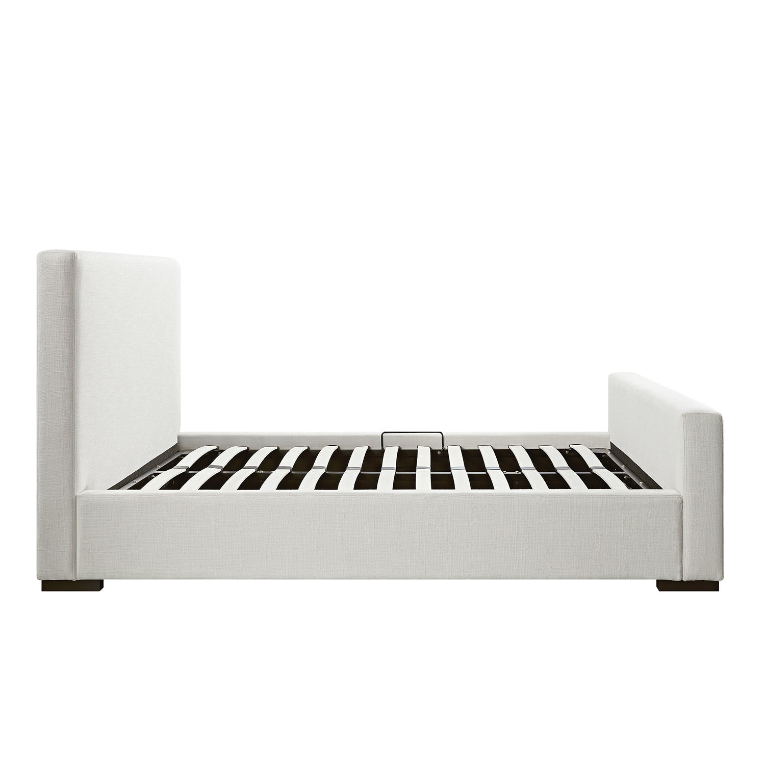 Antoine Side-Opening Ottoman Bed with Storage, Ivory Linen Blend