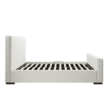 Antoine Side-Opening Ottoman Bed with Storage, Ivory Linen Blend