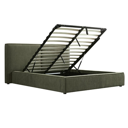 Claudine Ottoman Bed with Storage, Moss Green Corduroy