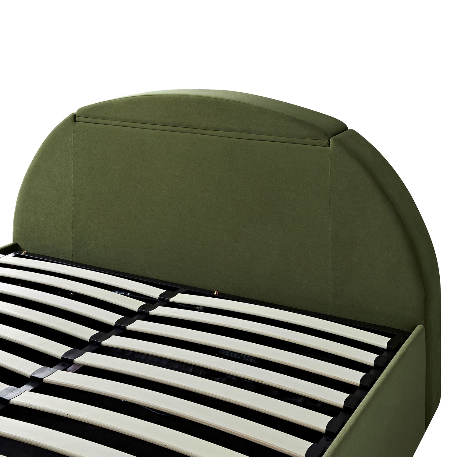 Archer Moss Green Velvet TV Bed with Ottoman Storage