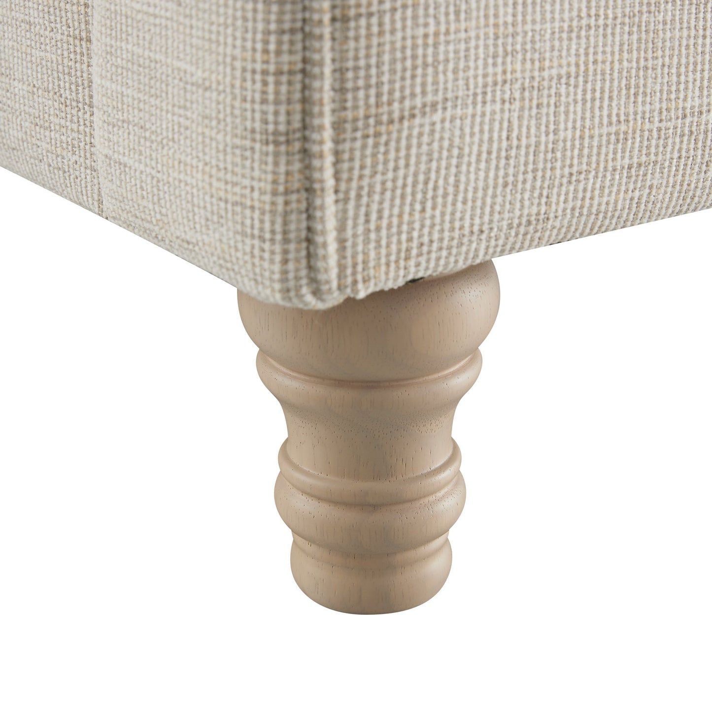 Porchester Ottoman Bed with Storage, Sleigh, Oatmeal Woven Textured Fabric