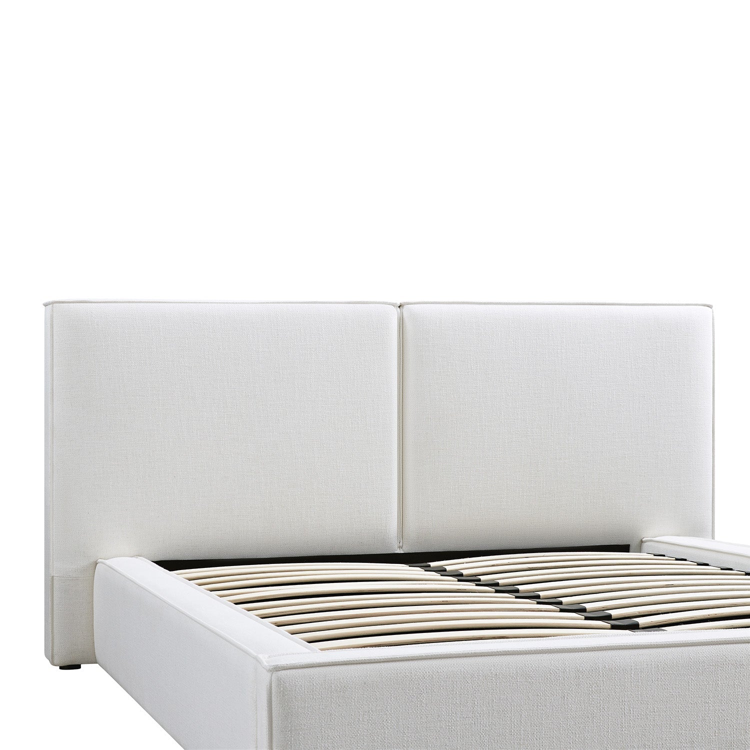 Claudine Ottoman Bed with Storage, Beige Linen