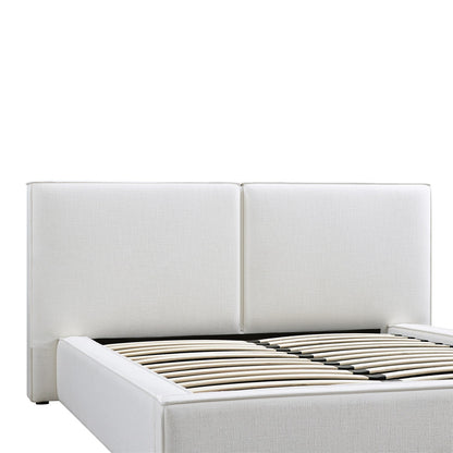 Claudine Ottoman Bed with Storage, Beige Linen