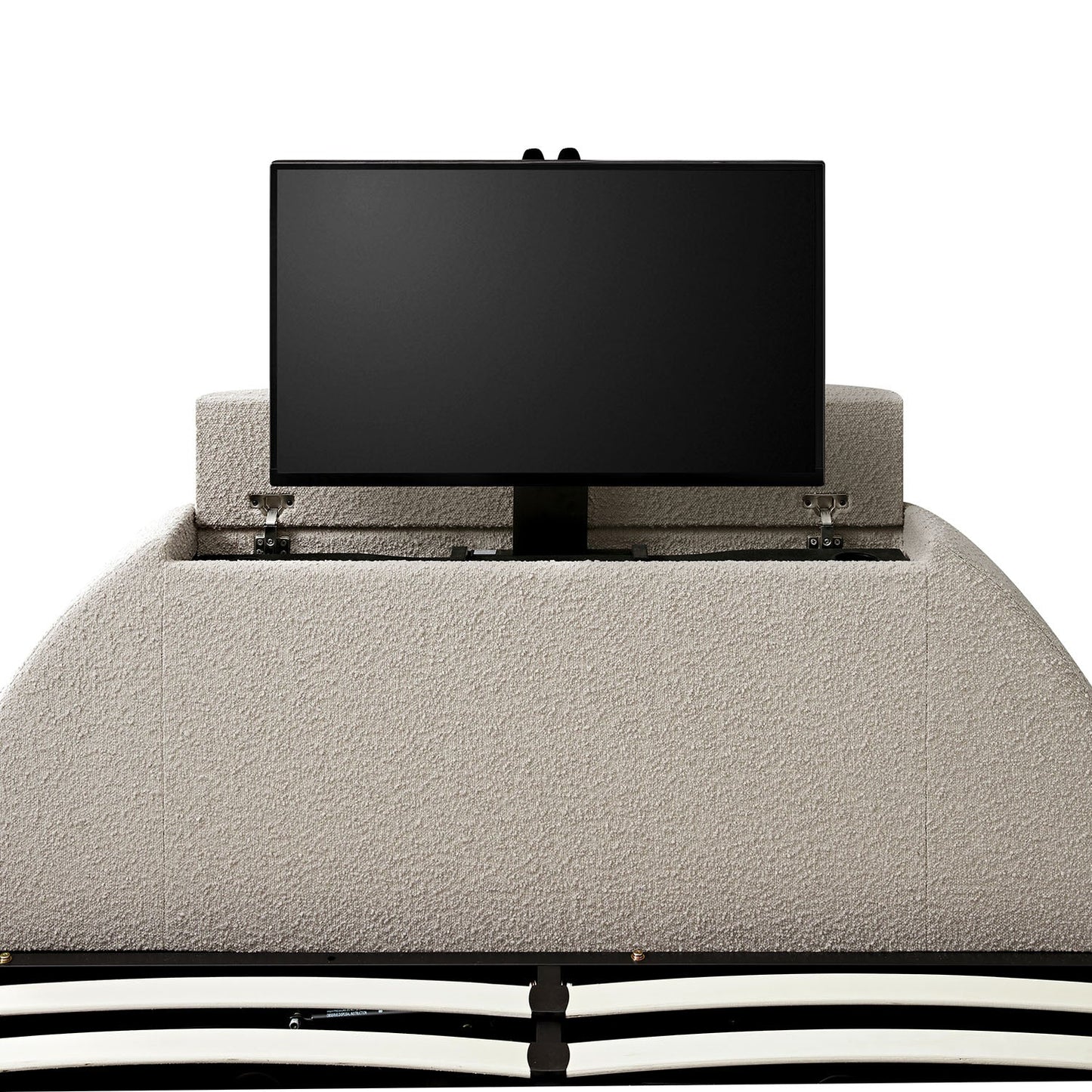 Archer Taupe Boucle TV Bed with Ottoman Storage