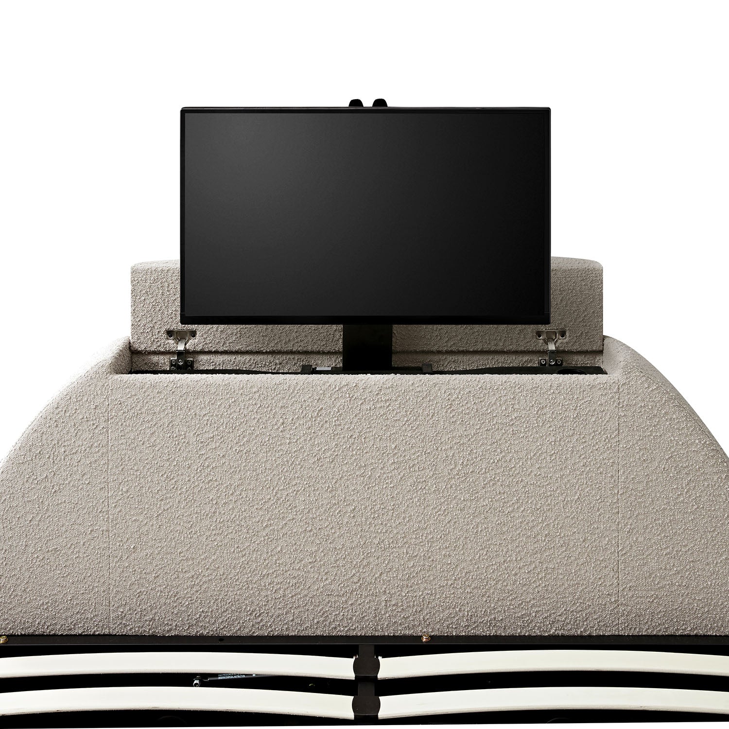 Archer Taupe Boucle TV Bed with Ottoman Storage