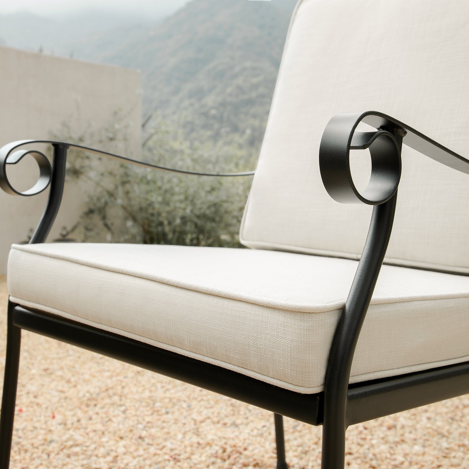 Haymes Indoor and Outdoor Metal 4-Seater Round Dining Set, Beige