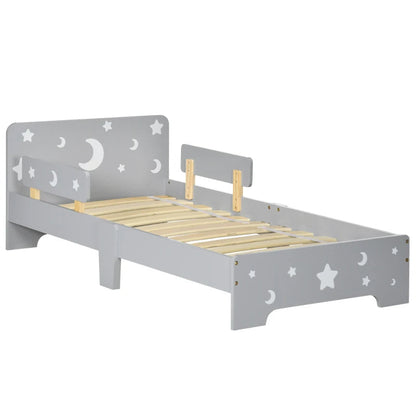 Kids Toddler Bed with Side Rails - Grey