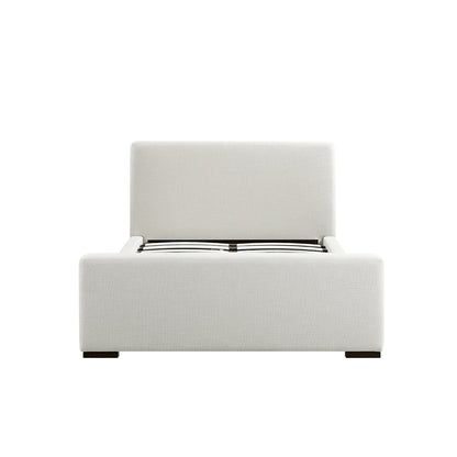 Antoine Side-Opening Ottoman Bed with Storage, Ivory Linen Blend
