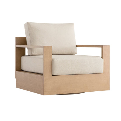Jardin Aluminium Outdoor Swivel Armchair, Natural