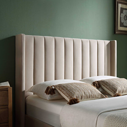Wilton Champagne Velvet TV Bed with Ottoman Storage