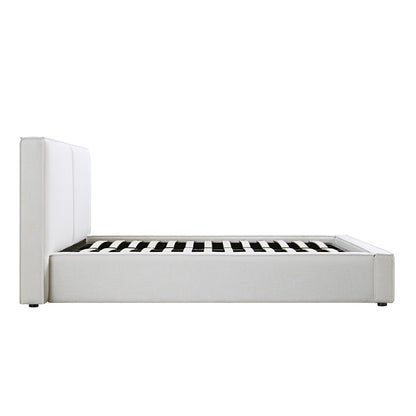 Claudine Ottoman Bed with Storage, Beige Linen