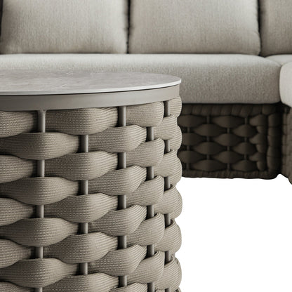 Positano Wide Rope Corner Outdoor Sofa Set, Taupe