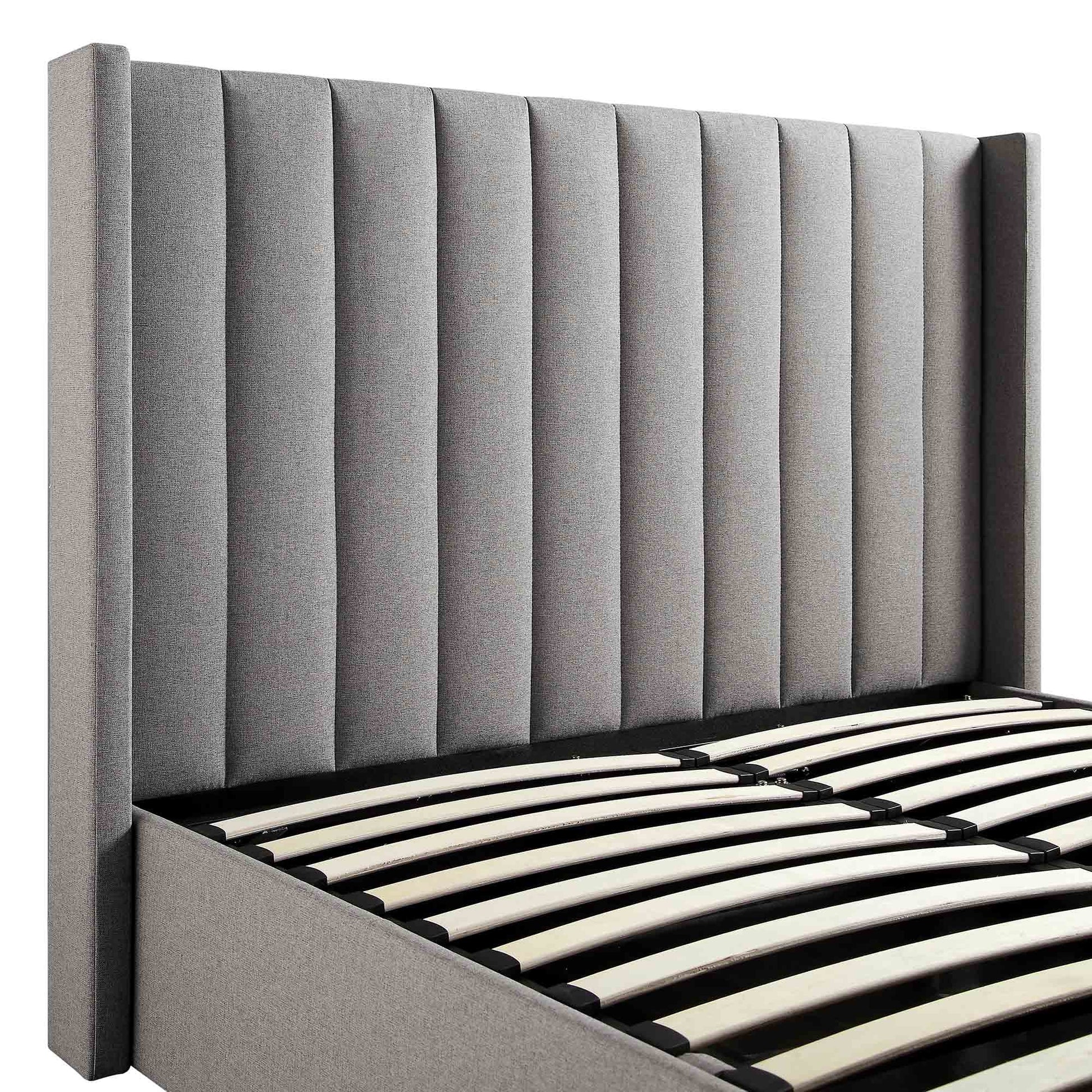 Wilton Grey Fabric TV Bed with Ottoman Storage