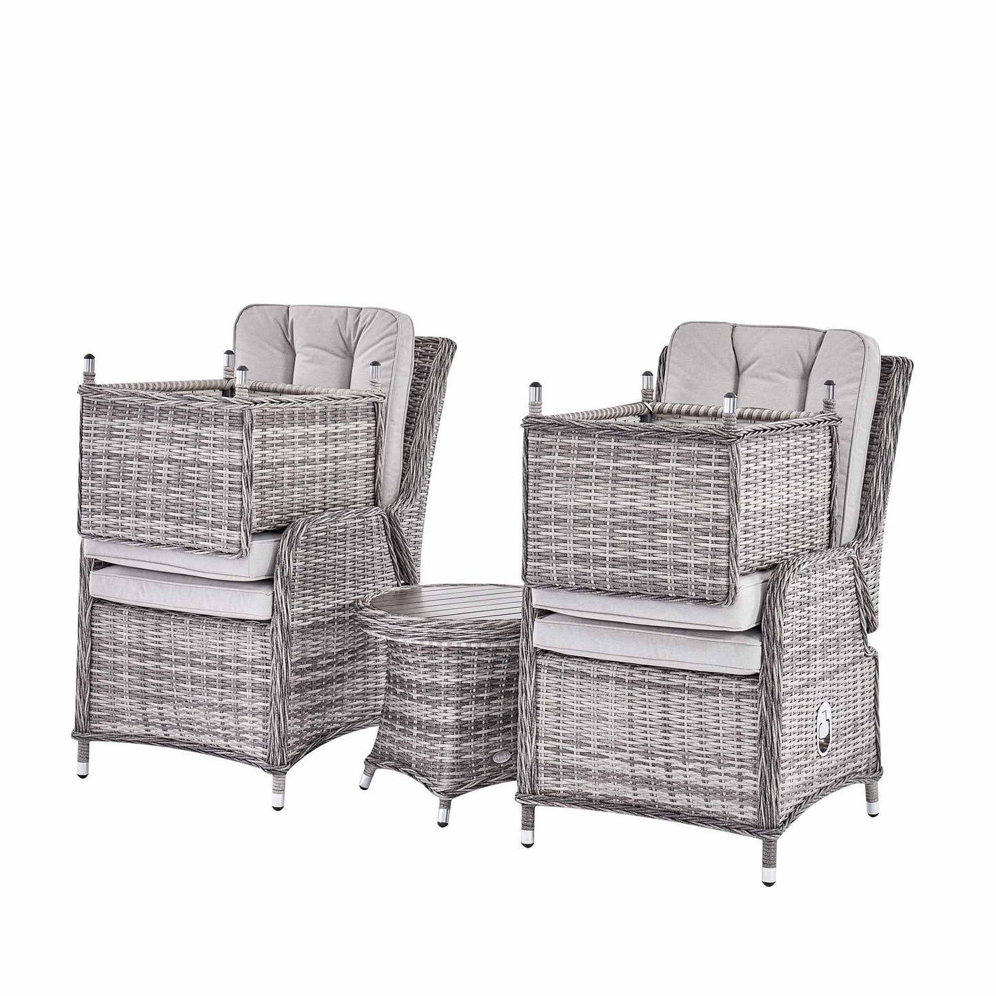 Garden Furniture Cover for Hampshire 2-Seater Round Wicker Reclining Bistro Set with Stools