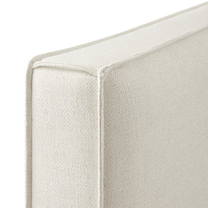 Forte Drawer Bed with Storage, Beige Linen Blend