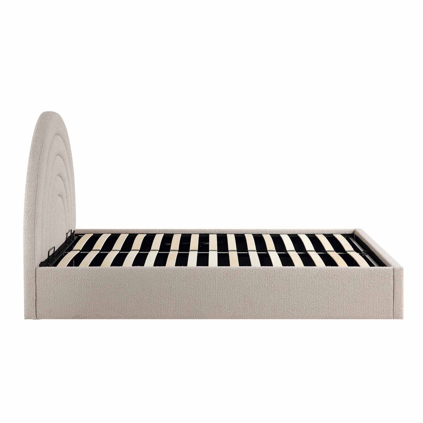 Archer Taupe Boucle Ottoman Bed with Storage
