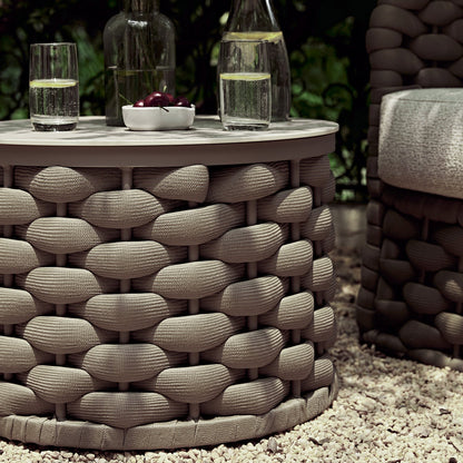 Positano Wide Rope Bistro Set, Taupe