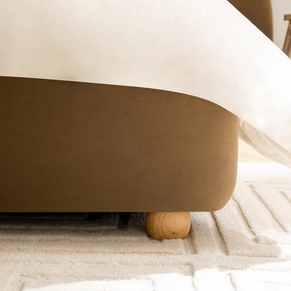 Egerie Extended Headboard Ottoman Bed with Storage, Hazel Velvet
